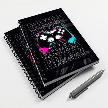 Imagem de Caderno Universitário 200 fls 10 Mat. Gamer Joystick Mod. 02