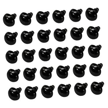 Imagem de STOBOK 200 Pares acessórios para máquinas de costura olhos de boneca DIY boneca preta animal olhos pretos de segurança olhos de animais faça você mesmo dedicada bebê produtos