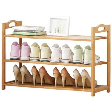 Imagem de Prateleira de sapato de bambu para casa, estilo independente, em camadas, moderna, simples, inodora, pequena