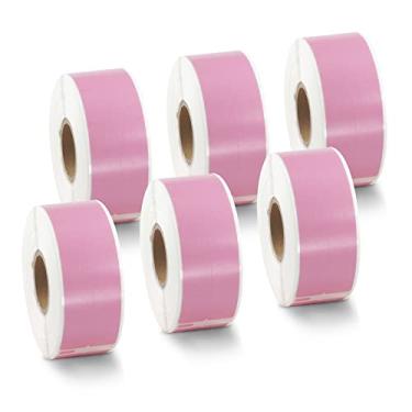 Imagem de BETCKEY Etiquetas coloridas compatíveis com etiquetas de pasta de arquivo Dymo 30277 (9/40.6 cm x 3-7/40.6 cm), compatíveis com impressoras de mesa Dymo LabelWriter Thermal 450, 4XL e Zebra [6 rolos,