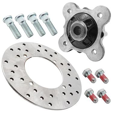 Imagem de Cubo de roda traseira com rotor de freio e parafusos de roda para Polaris Ranger 1000 900 570-Full-Size Diesel Brutus Pro-XD GEM M1400 eM1400
