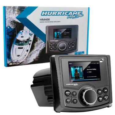 Imagem de Rádio Marine Receiver HM400 Hurricane 4x45W Bluetooth USB/AUX/FM/MP3/MP4
