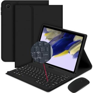 Imagem de Capa para Galaxy A9+ Plus de 11 polegadas (SM-X210/X216/X218) com teclado, com teclado ABNT2 Bluetooth sem fio captado e magnético, suporte para S Pen, fólio (Preto)