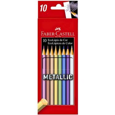 Imagem de Lapis De Cor Ecolápis 10 Cores Metallic Faber Castell