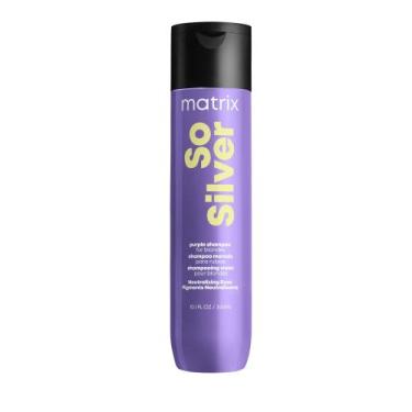 Imagem de Shampoo Matrix So Silver Purple  Tonifica Cabelos Loiros E Prateados