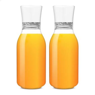 Imagem de TOSSWARE Jarra Pop de 946 ml, conjunto de 2, jarra de plástico transparente, reciclável, inquebrável e transparente