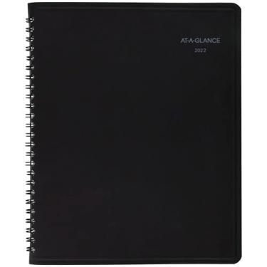 Imagem de Agenda mensal 2022 da AT-A-GLANCE, 17,78 cm x 21,96 cm, médio, QuickNotes, preto (760805)