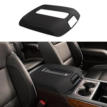 Imagem de XYHGM Capa de apoio de braço para console central de carro para Chevy Silverado & GMC Sierra 2014 2015 2016-2018 couro antiarranhões caixa de descanso central tampa de assento acessórios protetor de