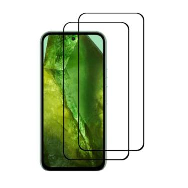 Imagem de UPONEW Pacote com 2 protetores de tela de vidro temperado transparente HD sem bolhas pretas para Google Pixel 9 2024