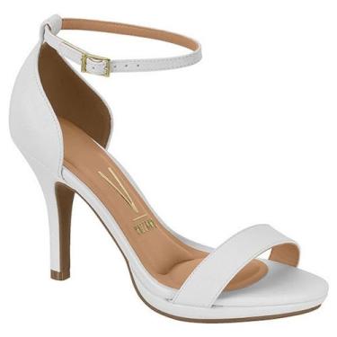 Imagem de Sandália Feminina Vizzano Salto Fino Napa Gliter 6210655 Cor:Branco;Tamanho:40;Genero:Feminino