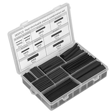 Imagem de Kit de Tubulação Termo Retrátil de 385 Peças, Conjunto de Envoltório de Fio de Cabo para Isolamento Elétrico, Retardador de Chamas Com Caixa de Armazenamento, Uso Com Pistola de