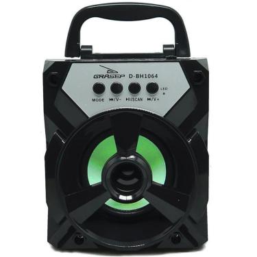 Imagem de Caixa Som Portátil Bluetooth Mp3 Radio Fm Auxiliar 8w Aero D-BH1064 Preto-Unissex