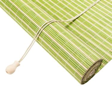 Imagem de YYGJYGOO Persianas de rolo de bambu natural, janelas romanas retrô de 40-160 cm, cortina decorativa de janela de madeira natural, para decoração interna e externa (Cor: B, Tamanho: 120 cm x 100 cm /
