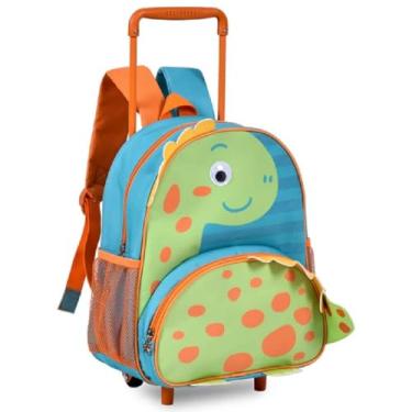 Imagem de Mochila Infantil Rodinha Dinossauro Verde "13" - Clio Pets