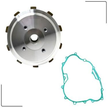 Imagem de Kit Embreagem Completo Fazer 250 + Junta Lado Da Embreagem - IMP / VED