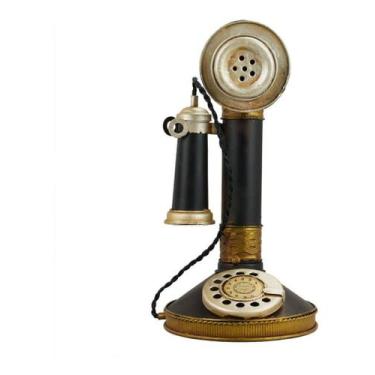 Imagem de Telefone De Disco 26x13x13cm Estilo Retrô - Vintage - Taimes