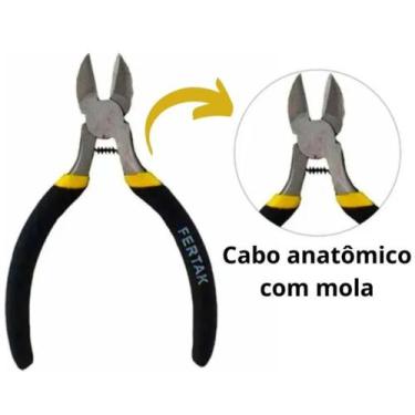 Imagem de Mini alicate corte 4.5 polegadas com mola - Fertak