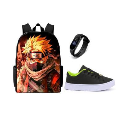 Imagem de Mochila Infantil Com Relogio Digital E Tenis casual Juvenil Para Crian