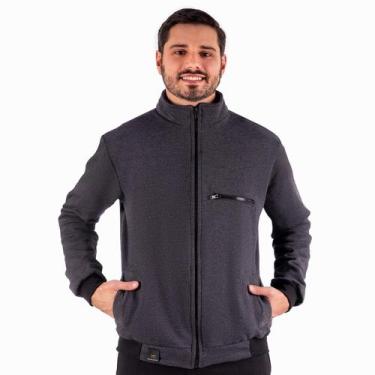 Imagem de Jaqueta Masculina Com Gola e Zíper Casaco de Frio Ramazzoni, Chumbo, G
