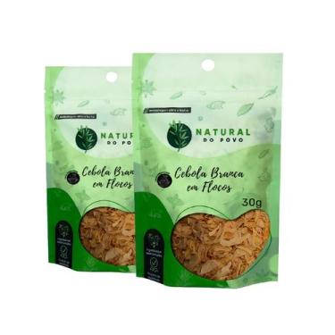 Imagem de  Cebola Branca Em Flocos  Sabor Intenso 100% Natural Kit 2 30g  - Natu