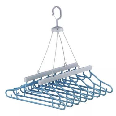 Imagem de Varal Fácil Com 8 Cabides Portátil Resistente Apartamento - Maxeb, Bra