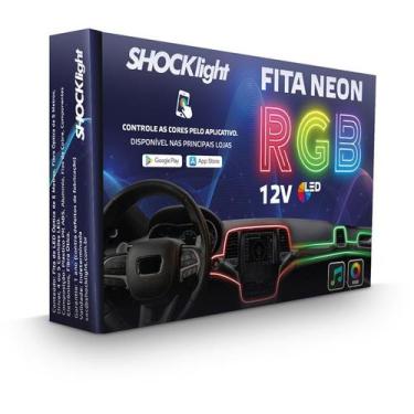 Imagem de Fita Neon Led Rgb Luz Interna Painel Carro 5m 5 Canhões - SHOCKLIGHT
