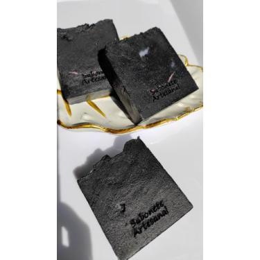 Imagem de Sabonete em Barra Artesanal Carvão Ativado - Flor e Aroma Saboaria 