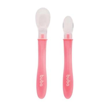 Imagem de Kit 2 Colheres em Silicone Rosa - Buba (41515)