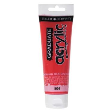 Imagem de Tinta Acrílica Graduate 120ml Verm. Cad. Es 504 Daler Rowney, CADMIUM 