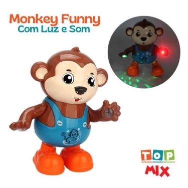 Imagem de Brinquedo Com Luz e Som Monkey Funny Macaco Musica e Luzes - MegaToys