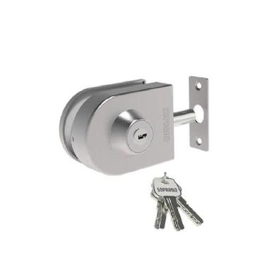 Imagem de Fechadura Inox Para Vidro/alvenaria Pressão Pivotante Va 156 - Soprano