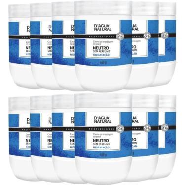 Imagem de Kit 12 Potes Creme De Massagem Corporal Dagua Natural Neutro 650g Sem 