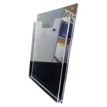 Imagem de Porta Folheto Para Parede C/ Bolso P/ Folhas A4 - Rick Acrilicos