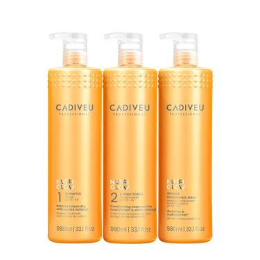 Imagem de Kit Cadiveu Professional Nutri Glow Shampoo Condicionador Máscara Litr