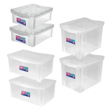 Imagem de Caixa Organizadora Decorativa 2 Un 13,5L+2 Un 30L+2 Un 65L Ordene