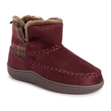 Imagem de MUK LUKS Pantufa feminina Haven, Tawny Port/Xadrez, Small