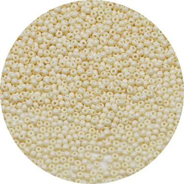 Imagem de Bala&Fillic Contas de semente redondas de 2 mm 9500 peças/100 gramas em saco 12/0 bege pequenas contas de sementes artesanais para fazer joias, brincos, pulseiras, colar (bege)