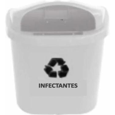 Imagem de Lixeira 40L S/Poste com Haste Plástica - JSN, Branco