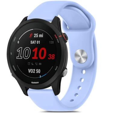 Imagem de Vancle Pulseiras para relógio Garmin Forerunner 255, pulseira de relógio Forerunner 965/Forerunner 265/Forerunner 255 Music, pulseira de substituição esportiva de silicone macio para Smartwatchh