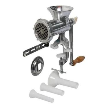 Imagem de Moedor De Carne N 10 + Jogo De Funil Para Fazer Linguiça - Sg Utilidad