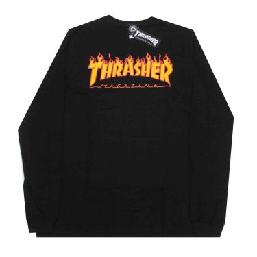 Imagem de Camiseta Manga Longa Thrasher Magazine Flame - Preto-Masculino