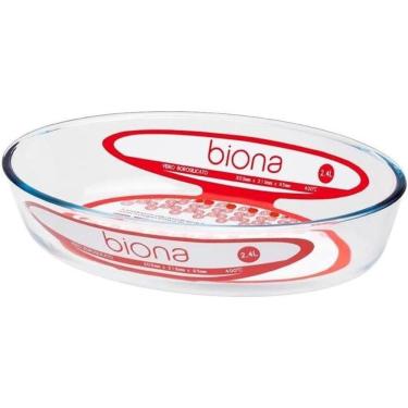 Imagem de Assadeira Travessa de Vidro 30cm Oval 2,4 Litros Biona