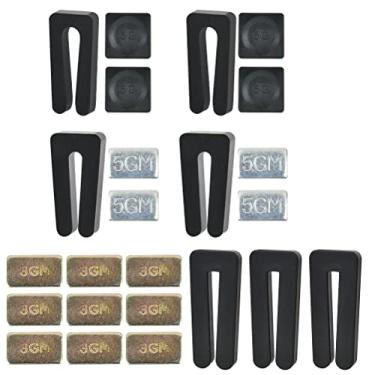 Imagem de BUYGOO Kit de balanceamento de lâmina de ventilador de teto, kits de balanceamento de ventilador, incluindo 7 peças de clipe de equilíbrio de ventilador de plástico e 17 peças de pesos autoadesivo de