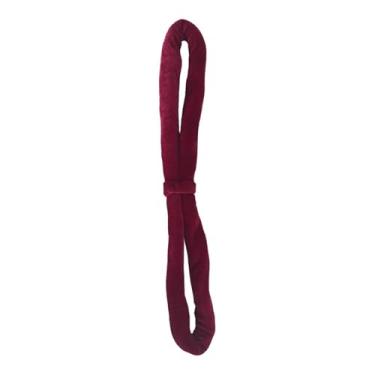 Imagem de Deevoka Alça aérea alça de laço de mão noose pilates ginástica macia 15.75 "resistente para casa ginásio pé loop lyra alça de argola aérea, Vermelho Escuro