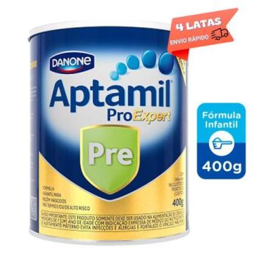 Imagem de 4 Latas Aptamil Proexpert Pre -Fórmula Infantil Em Pó Danone- 400g