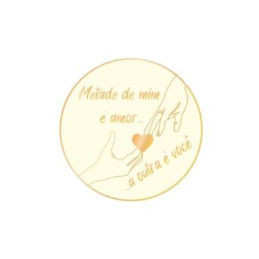 Imagem de Adesivo "Metade de Mim" - Ref.2152 - Hot Stamping - 40 unidades - Stic