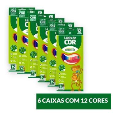 Imagem de Lapis De Cor 12 Cores Sextavado Leo E Leo Pintar Colorir - LAPISLEOLEO
