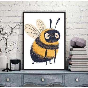 Imagem de Quadro Decorativo Abelhinha 45x34cm - Quadros On-line, Moldura preta