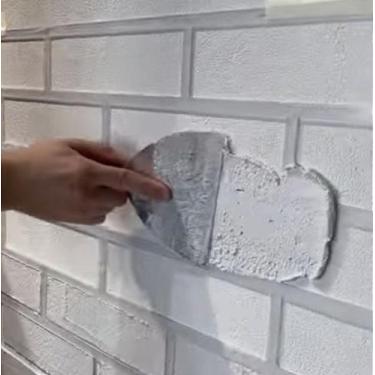 Imagem de Stencil De Parede Revestimento Tijolinho Criativo 60cmx60cm   - LUJPDE