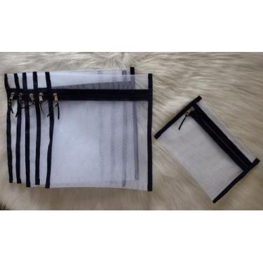 Imagem de Saquinhos para bolsa maternidade tule filó kit 6 peças - Espaço da Nei
